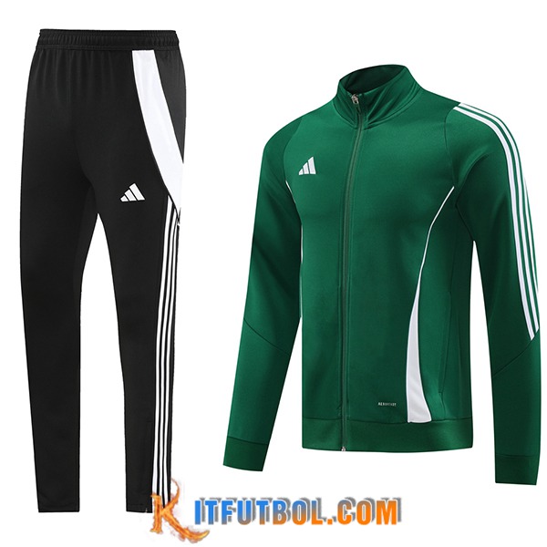 Chandal Equipos De Futbol Chaquetas Adidas Verde/Blanco/Negro 2024/2025