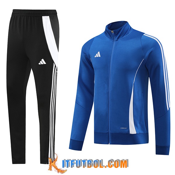 Chandal Equipos De Futbol Chaquetas Adidas Azul/Blanco/Negro 2024/2025