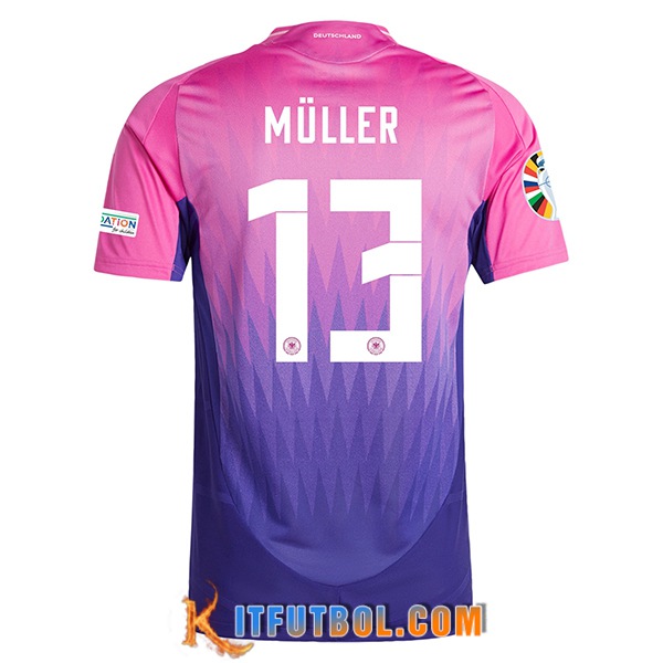 Camisetas De Futbol Alemania (MULLER #13) UEFA Euro 2024 Segunda