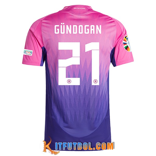 Camisetas De Futbol Alemania (GUNDOGAN #21) UEFA Euro 2024 Segunda