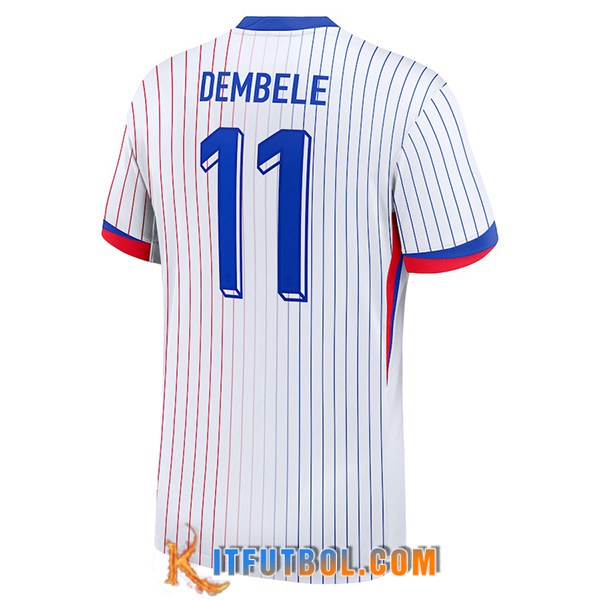Camisetas De Futbol Francia (DEMBELE #11) UEFA Euro 2024 Segunda