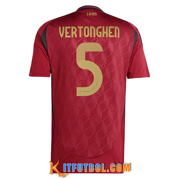 Camisetas De Futbol Bélgica (VerdeONGHEN #5) UEFA Euro 2024 Primera
