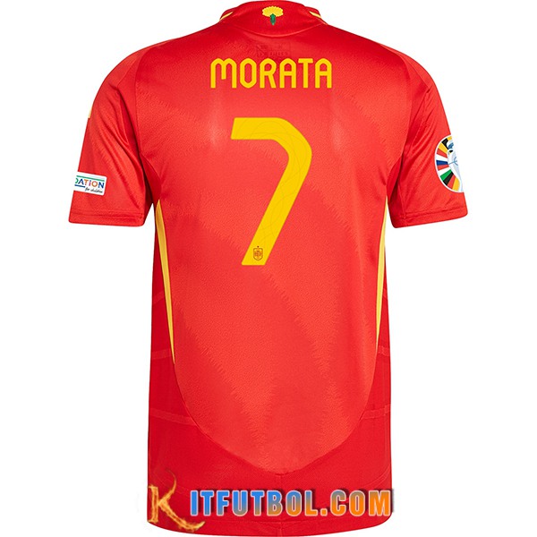 Camisetas De Futbol España (MORATA #7) UEFA Euro 2024 Primera