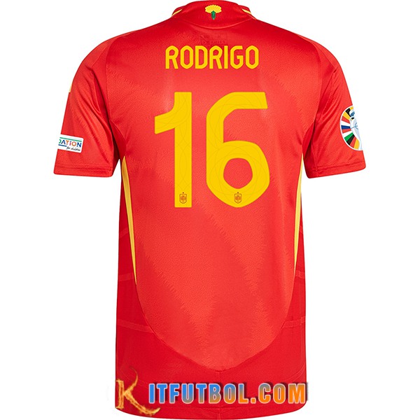 Camisetas De Futbol España (RODRIGO #16) UEFA Euro 2024 Primera