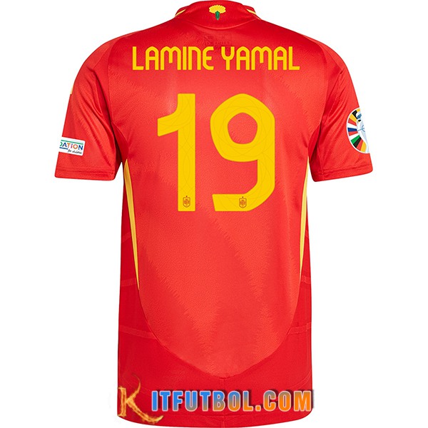Camisetas De Futbol España (LAMINE YAMAL #19) UEFA Euro 2024 Primera