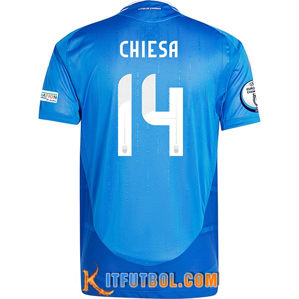 Camisetas De Futbol Italia (CHIESA #14) UEFA Euro 2024 Primera