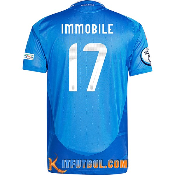 Camisetas De Futbol Italia (IMMOBILE #17) UEFA Euro 2024 Primera