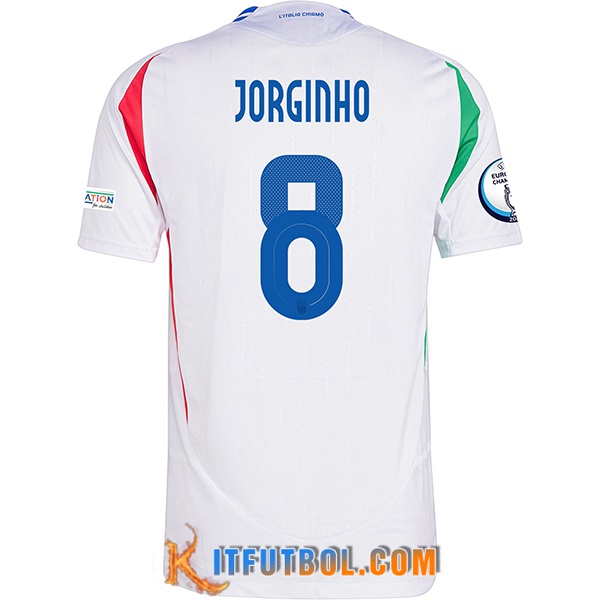 Camisetas De Futbol Italia (JORGINHO #8) UEFA Euro 2024 Segunda