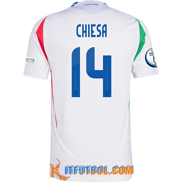 Camisetas De Futbol Italia (CHIESA #14) UEFA Euro 2024 Segunda