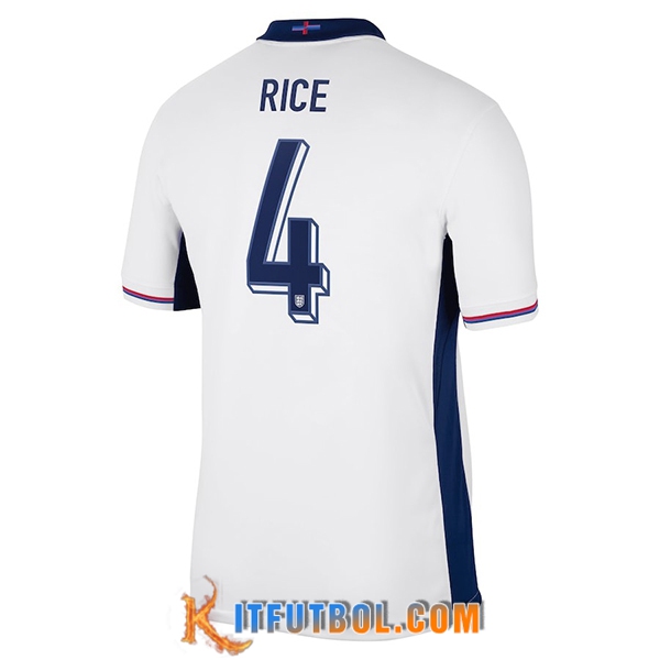 Camisetas De Futbol Inglaterra (RICE #4) UEFA Euro 2024 Primera