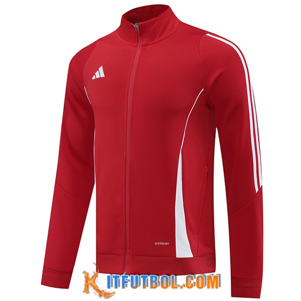 Chaquetas Futbol Adidas Rojo/Blanco 2024/2025