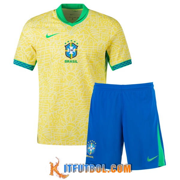 Nueva Camisetas De Futbol Brasil Ninos Primera 2024/2025
