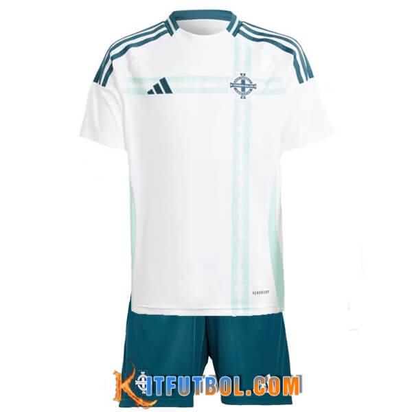 Camisetas De Futbol Irlanda del norte Ninos Segunda 2024/2025