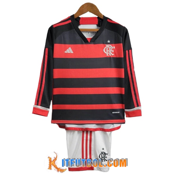 Camisetas De Futbol Flamengo Ninos Primera Manga Largas 2024/2025