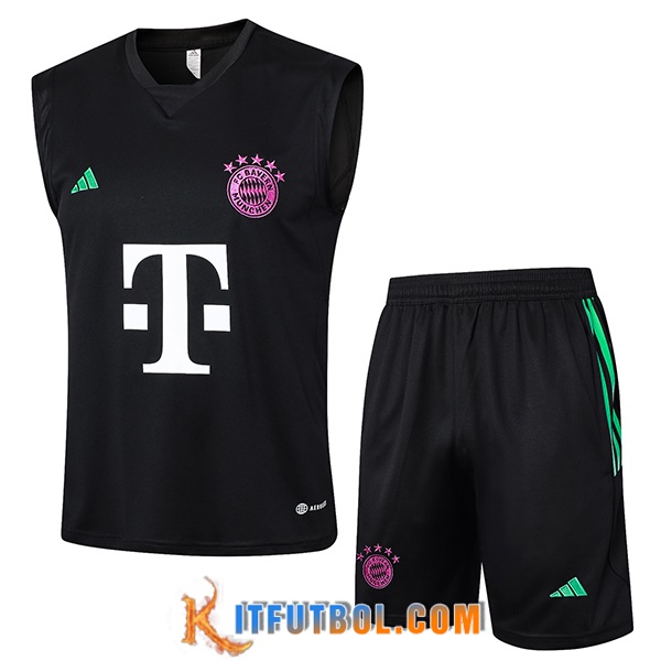 Camiseta Entrenamiento sin mangas + Cortos Bayern Munich Negro 2024/2025