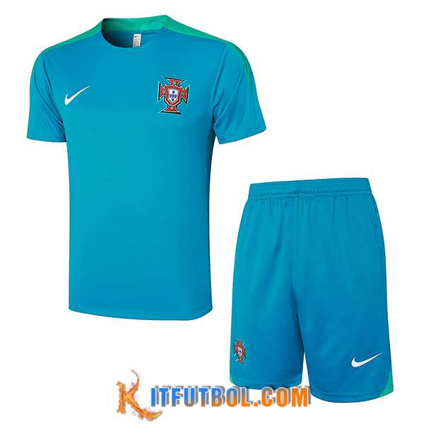 Camiseta Entrenamiento + Cortos Portugal Azul 2024/2025