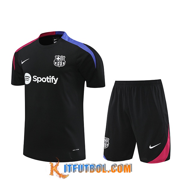 Camiseta Entrenamiento + Cortos FC Barcelona Negro 2024/2025