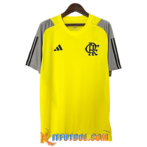 Camiseta Entrenamiento Flamengo Amarillo/Gris/Negro 2024/2025