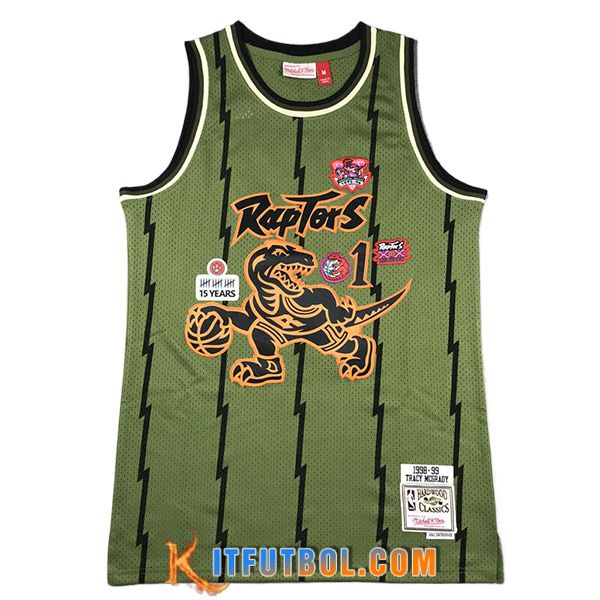 Camisetas De Futbol Toronto Raptors (McGRADY #1) 2024/25 Verde/Negro