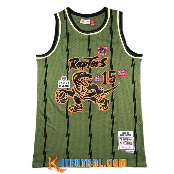 Camisetas De Futbol Toronto Raptors (CARTER #15) 2024/25 Verde/Negro