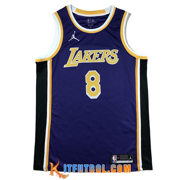 Camisetas De Futbol Los Angeles Lakers (BRYANT #8) 2024/25 Violeta/Negro/Amarillo