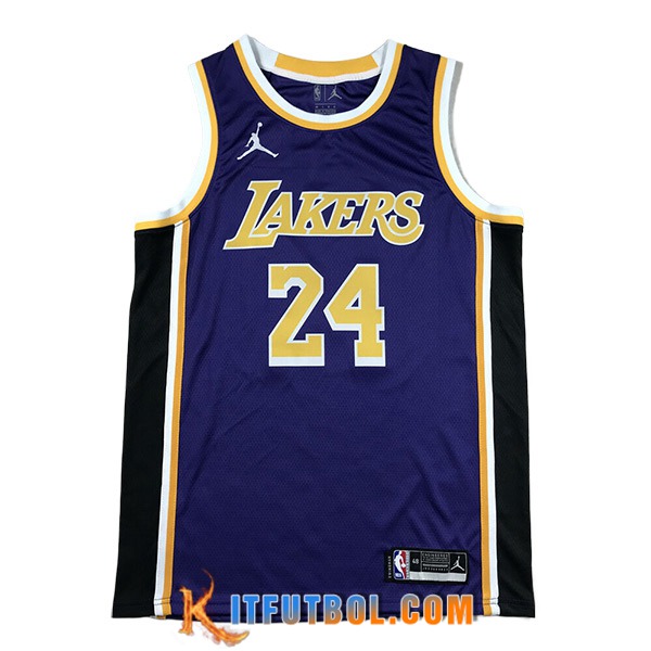 Camisetas De Futbol Los Angeles Lakers (BRYANT #24) 2024/25 Violeta/Negro/Amarillo