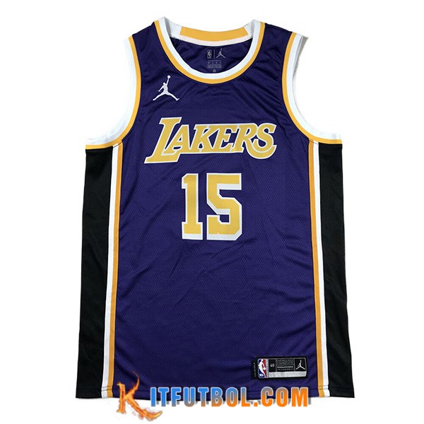 Camisetas De Futbol Los Angeles Lakers (REAVES #15) 2024/25 Violeta/Negro/Amarillo