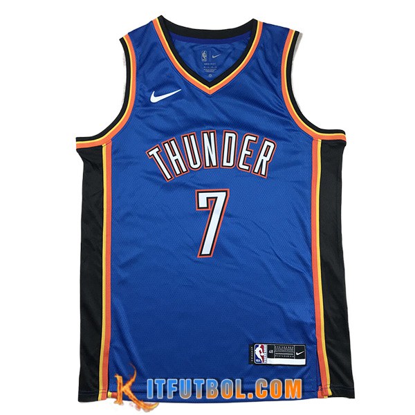 Camisetas De Futbol Oklahoma City Thunder (HOLMGREN #7) 2024/25 Azul/Negro