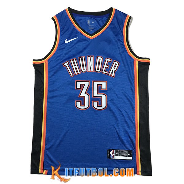 Camisetas De Futbol Oklahoma City Thunder (DURANT #35) 2024/25 Azul/Negro