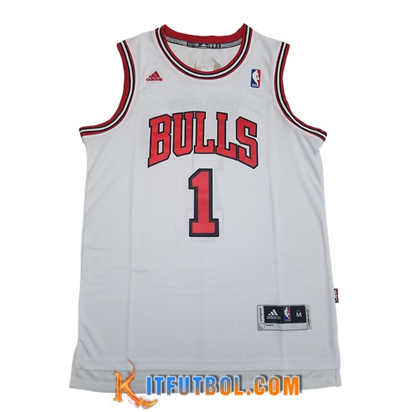 Camisetas De Futbol Chicago Bulls (Rosa #1) 2024/25 Blanco/Rojo