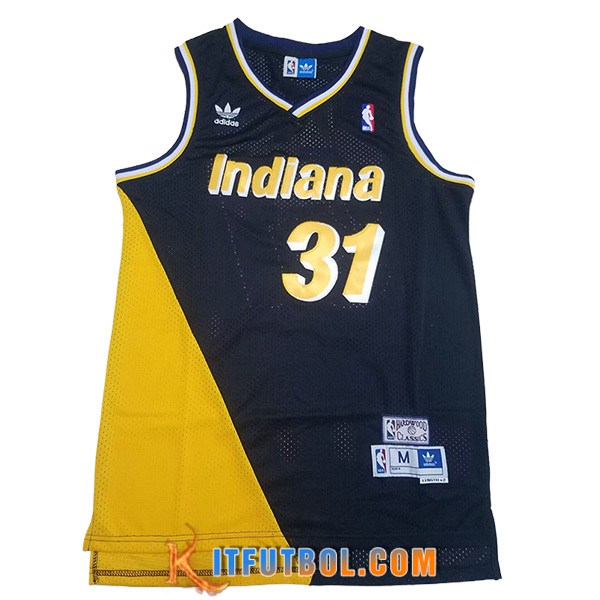 Camisetas De Futbol Indiana Pacers (MILLER #31) 2024/25 Negro/Amarillo