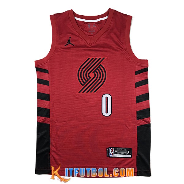 Camisetas De Futbol Portland Trail Blazers (LILLARD #0) 2024/25 Rojo/Negro