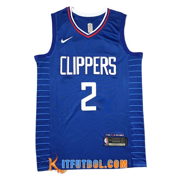 Camisetas De Futbol Los Angeles Clippers (LEONARD #2) 2024/25 Azul/Blanco