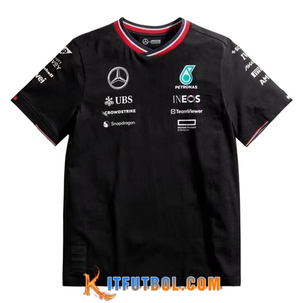 Camiseta de manga corta F1 Mercedes Benz Team Negro 2024