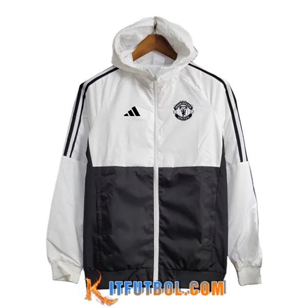 Rompevientos Manchester United Blanco/Negro 2024/2025