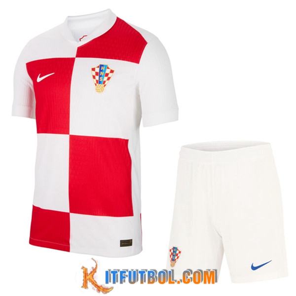 Camisetas Futbol Croacia Primera + Cortos UEFA Euro 2024