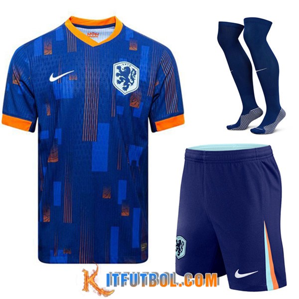 Camisetas Futbol Países Bajos Segunda (Cortos + Calcetines) 2024/2025
