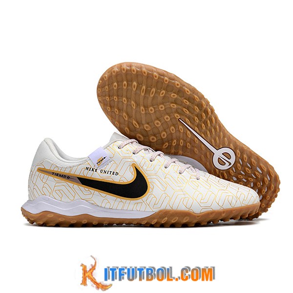 Nike Botas De Fútbol Tiempo Legend X Academy TF Beige/Negro