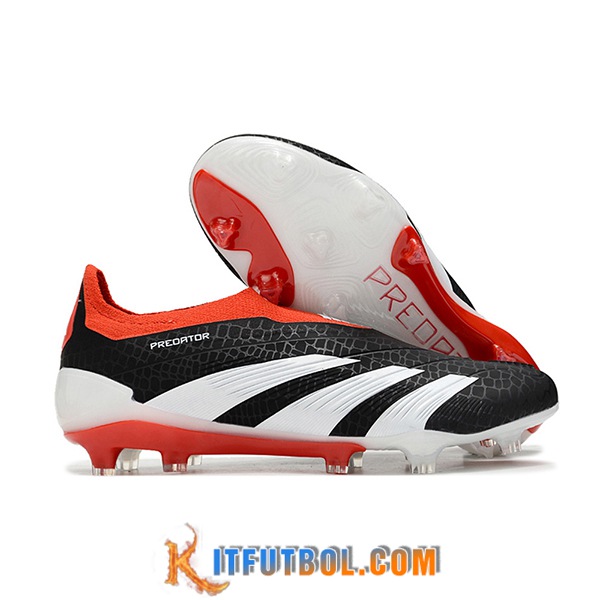 Adidas Botas De Fútbol PREDATOR ELITE LACELESS BOOTS FG Blanco/Negro/Rojo