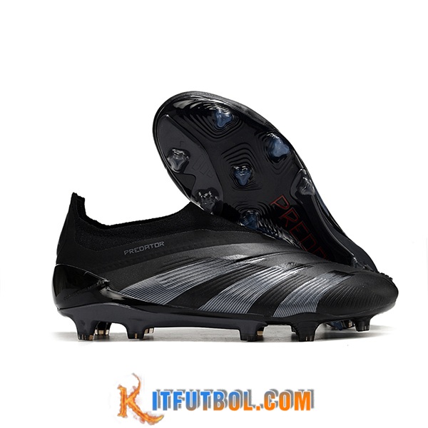 Adidas Botas De Fútbol PREDATOR ELITE LACELESS BOOTS FG Negro/Gris