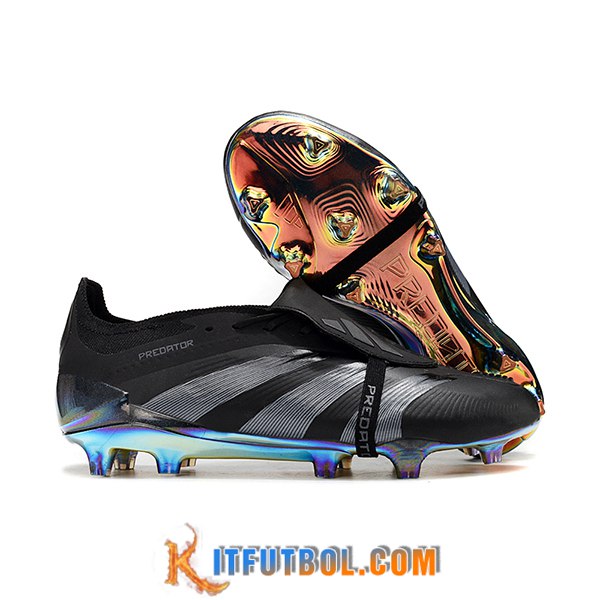 Adidas Botas De Fútbol Predator Elite Tongue FG Negro/Gris