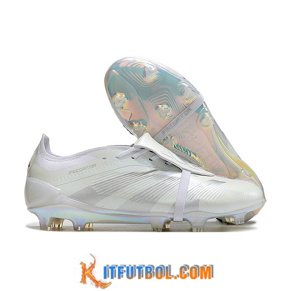 Adidas Botas De Fútbol Predator Elite Tongue FG Blanco/Gris