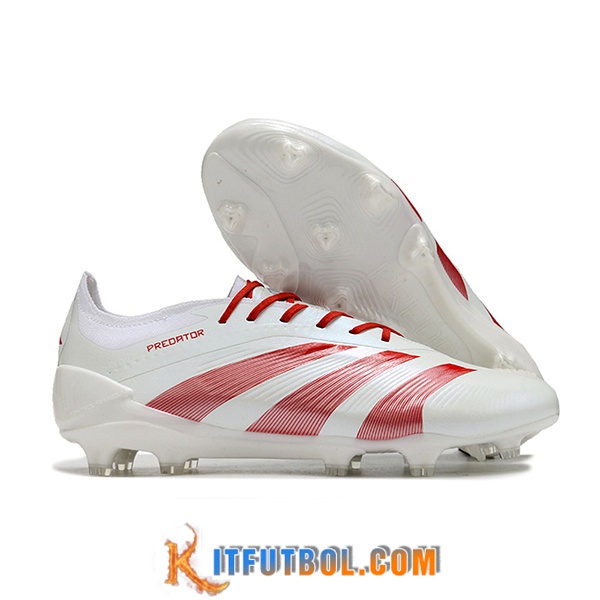 Adidas Botas De Fútbol Predator Elite FG Blanco/Rojo