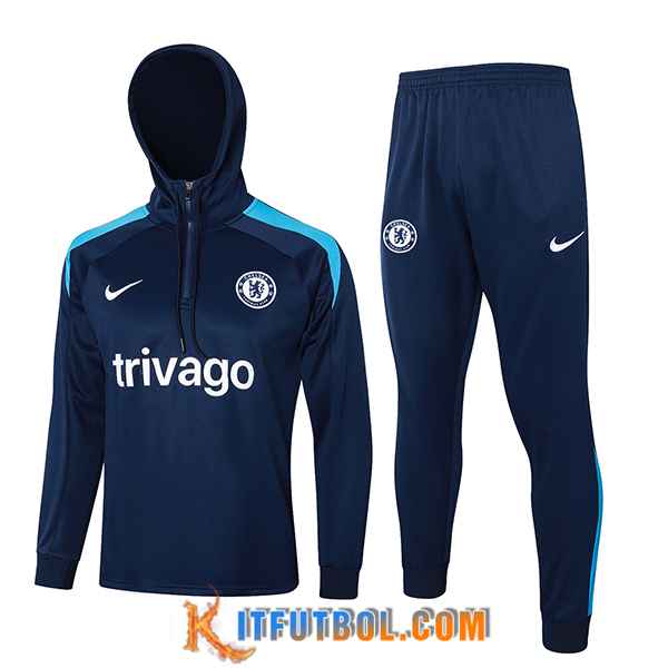 Chaqueta Con Capucha Chandal FC Chelsea Azul 2024/2025