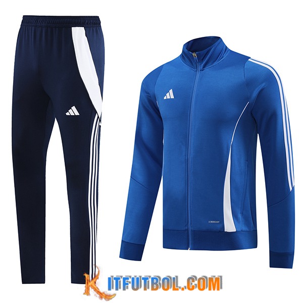 Chandal Equipos De Futbol Chaquetas Adidas Azul/Blanco 2024/2025