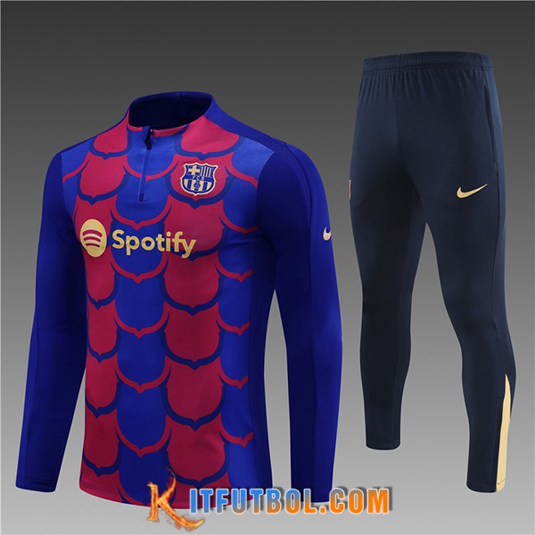 Chandal Equipos De Futbol FC Barcelona Ninos Rojo/Azul 2024/2025 -02