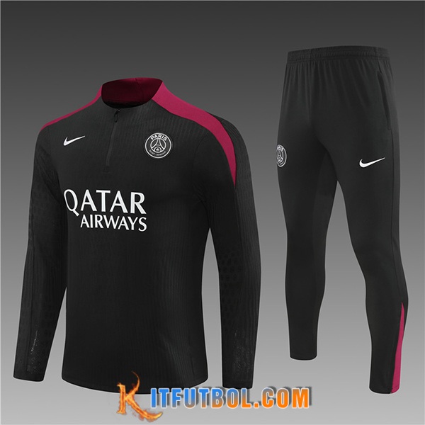 Chandal Equipos De Futbol PSG Ninos Negro/Rojo 2024/2025