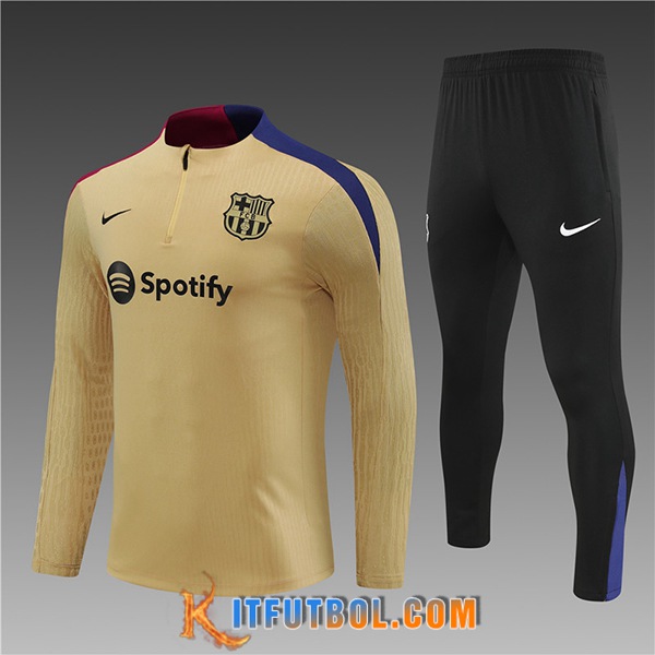 Chandal Equipos De Futbol FC Barcelona Ninos Amarillo/Negro 2024/2025