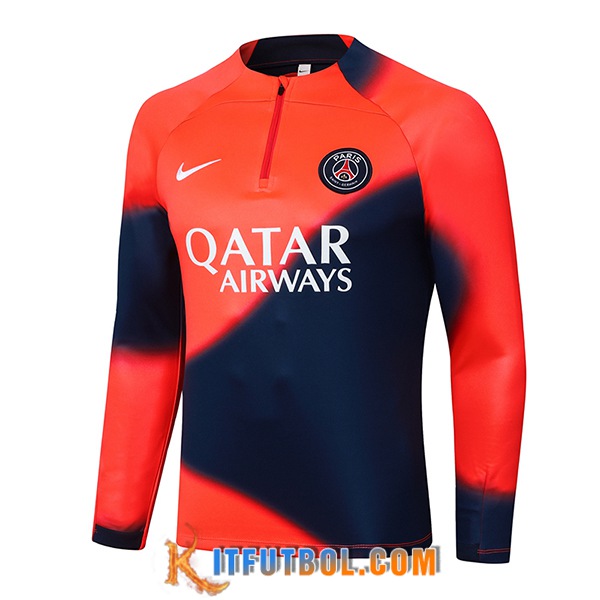 Sudadera De Entrenamiento PSG Naranja/Azul 2024/2025