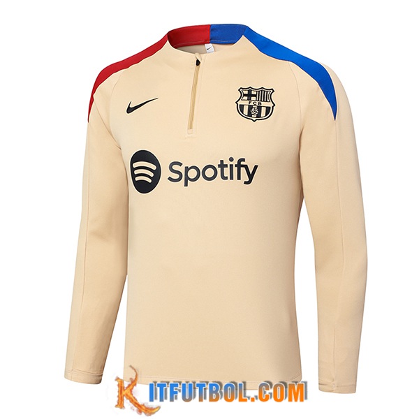 Sudadera De Entrenamiento FC Barcelona Beige/Azul/Rojo 2024/2025